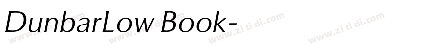 DunbarLow Book字体转换